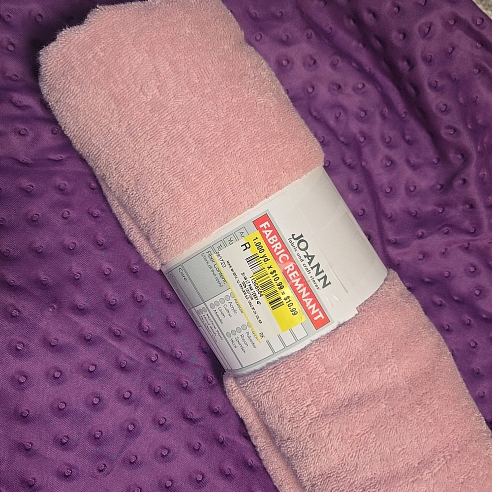 Jo-Ann Pink Terry Towel Remnant